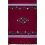 Throw blankets - Hand-Embroidered Frésia Bordeaux Wool Blanket - HOUSE OF CAPRICORN