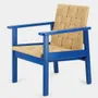 Armchairs - Medeiros Blue Beech Wood Armchair - HOUSE OF CAPRICORN
