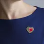 Bijoux - Broche aimantée COEUR - TOUT SIMPLEMENT,