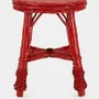 Tabourets - Handmade Furnas Red Wicker Stool - HOUSE OF CAPRICORN
