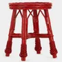 Tabourets - Handmade Furnas Red Wicker Stool - HOUSE OF CAPRICORN