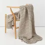 Throw blankets - Striped waffle throw blanket - MAGICLINEN
