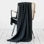 Throw blankets - Linen waffle throw blanket in Dark gray - MAGICLINEN