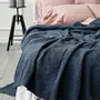 Throw blankets - Linen waffle throw blanket in Dark gray - MAGICLINEN