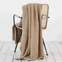Throw blankets - Linen waffle throw blanket in Dark gray - MAGICLINEN