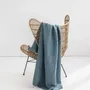 Throw blankets - Linen waffle throw blanket in Woodrose - MAGICLINEN