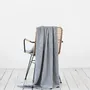 Throw blankets - Linen waffle throw blanket in Woodrose - MAGICLINEN