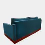 Canapés - Afonso Blue and Brick Velvet Sofa - HOUSE OF CAPRICORN