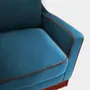 Canapés - Afonso Blue and Brick Velvet Sofa - HOUSE OF CAPRICORN