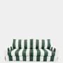 Sofas - Manuel Green Striped Linen Three-Seater Sofa - HOUSE OF CAPRICORN