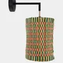 Suspensions - Handmade Coruche Natural, Red and Green Reed Tall Wall Lamp - HOUSE OF CAPRICORN