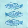 Napkins - LUMINOUS BLUE FISH - FRANÇOISE PAVIOT