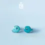 Jewelry - Turquoise Fish Stud Earrings - Playful Marine Design - PINTONIK