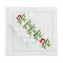 Christmas table settings - Joyful Christmas Panama Embroidered Napkins – Festive Story - ROSEBERRY HOME