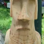 Pièces uniques - Moaï sculpté en bois de cèdre - BOIS DE LION