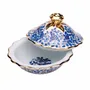 Bowls - Azure Pleasure Covered Bowl Small - ANATOLI