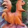 Pièces uniques - Ecureuil sculpté en bois de if - BOIS DE LION