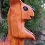 Pièces uniques - Ecureuil sculpté en bois de if - BOIS DE LION