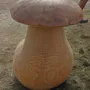Pièces uniques - Champignons tabourets sculptés en bois - BOIS DE LION
