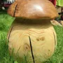 Pièces uniques - Champignons tabourets sculptés en bois - BOIS DE LION