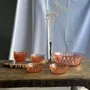 Plats et saladiers - Service en verre rose vintage composé d'un saladier et de 8 coupelles - OFFICE OBJETS
