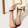 Cadeaux - Parures Patures 39-41 : Chaussettes transparentes à fleurs femme - ATELIER ST EUSTACHE