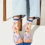 Gifts - Floralia Bleue 39-41 : Women’s sheer floral socks - ATELIER ST EUSTACHE