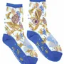 Gifts - Floralia Bleue 36-38 : Women’s sheer floral socks - ATELIER ST EUSTACHE