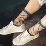 Cadeaux - Riflessi Bleue 39-41 : Chaussettes transparentes à courbes femme - ATELIER ST EUSTACHE