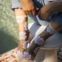 Gifts - Murano Crème 36-38 : Women’s sheer floral socks - ATELIER ST EUSTACHE