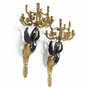 Wall lamps - Les Ailes Noires – Empire-Style Wall Candelabras - KUZCO ART MAISON