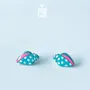 Jewelry - Shell Stud Earrings - Contemporary Marine Form - PINTONIK