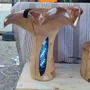 Pièces uniques - Girolles lumineuses sculptées en bois - BOIS DE LION