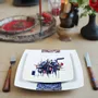 Gifts - Exclusive Set: 6 Customizable Square Porcelain Plates, Unique 'Artist KHA 1' Ethnic Pattern – Bespoke African Elegance - KEMI HOME ART