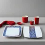Gifts - Exclusive Set: 6 Customizable Square Porcelain Plates, Unique 'Artist KHA 1' Ethnic Pattern – Bespoke African Elegance - KEMI HOME ART