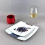 Gifts - Exclusive Set: 6 Customizable Square Porcelain Plates, Unique 'Artist KHA 1' Ethnic Pattern – Bespoke African Elegance - KEMI HOME ART