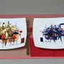 Gifts - Exclusive Set: 6 Customizable Square Porcelain Plates, Unique 'Artist KHA 1' Ethnic Pattern – Bespoke African Elegance - KEMI HOME ART