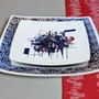 Gifts - Limited Edition: Customizable Square Porcelain Plates Set - Unique Ethnic Pattern « Artist KHA 1 » - KEMI HOME ART
