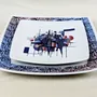 Gifts - Limited Edition: Customizable Square Porcelain Plates Set - Unique Ethnic Pattern « Artist KHA 1 » - KEMI HOME ART