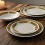 Gifts - Limited Edition: Set of 6 Customizable French Porcelain Plates – Unique Gammaphone Pattern for a Stylish Table - KEMI HOME ART