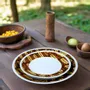 Gifts - Dida Elegance: Set of 6 Customizable French Porcelain Plates - Unique Ethnic Patterns & Made-to-Order Designs - KEMI HOME ART