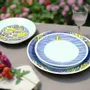 Gifts - Prestige Edition: Set of 6 Customizable French Porcelain Plates - Unique WAX Billionaire Pattern - KEMI HOME ART