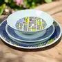 Gifts - Prestige Edition: Set of 6 Customizable French Porcelain Plates - Unique WAX Billionaire Pattern - KEMI HOME ART