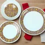 Gifts - Customizable Culinary Art Set: 6 Fine Porcelain Plates with Unique Bogolan Patterns - Made-to-Order Creations - KEMI HOME ART