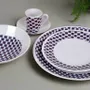 Cadeaux - Coffret d'assiettes en porcelaine personnalisables - Motif WAX Ludo Kouin, élégance africaine sur mesure pour vos repas - KEMI HOME ART