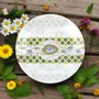 Gifts - Customizable Porcelain Plate Set - 'My Co-Wife's Eye' WAX Pattern - African Elegance Made to Order - KEMI HOME ART