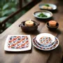 Gifts - Limited Edition: Set of 6 Customizable Fine Porcelain Plates - Unique Adinkra Motifs, Handcrafted in France - KEMI HOME ART