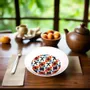 Gifts - Limited Edition: Set of 6 Customizable Fine Porcelain Plates - Unique Adinkra Motifs, Handcrafted in France - KEMI HOME ART