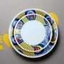 Gifts - WAX Brilliance: Set of 6 Fine French Porcelain Plates with Unique 'Intertwined Destinies' Motif – Fully Customizable - KEMI HOME ART