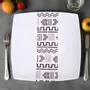 Gifts - Royal Glow: Set of 6 Customizable French Porcelain Plates with Kente or Kita African Patterns - KEMI HOME ART